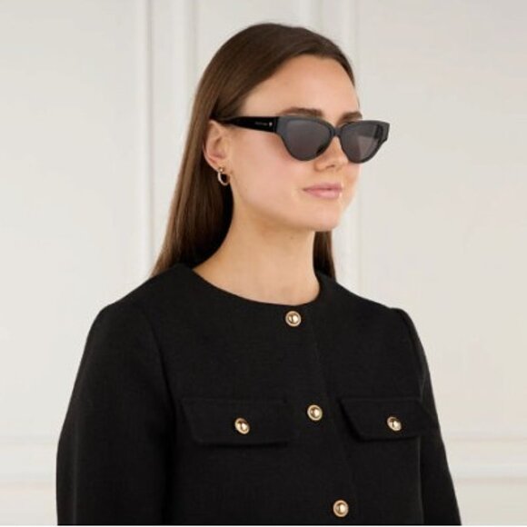 Bottega Veneta BV1319S 002 Sunglasses Havana Cat Eye Frame, Brown Lenses main image 7